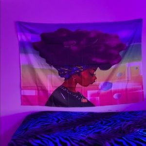 Black girl tapestry/flag
